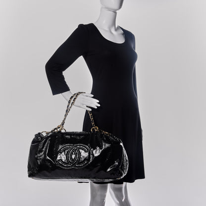 Chanel Vinyl Rock and Chain Bowler Black 2 of 21