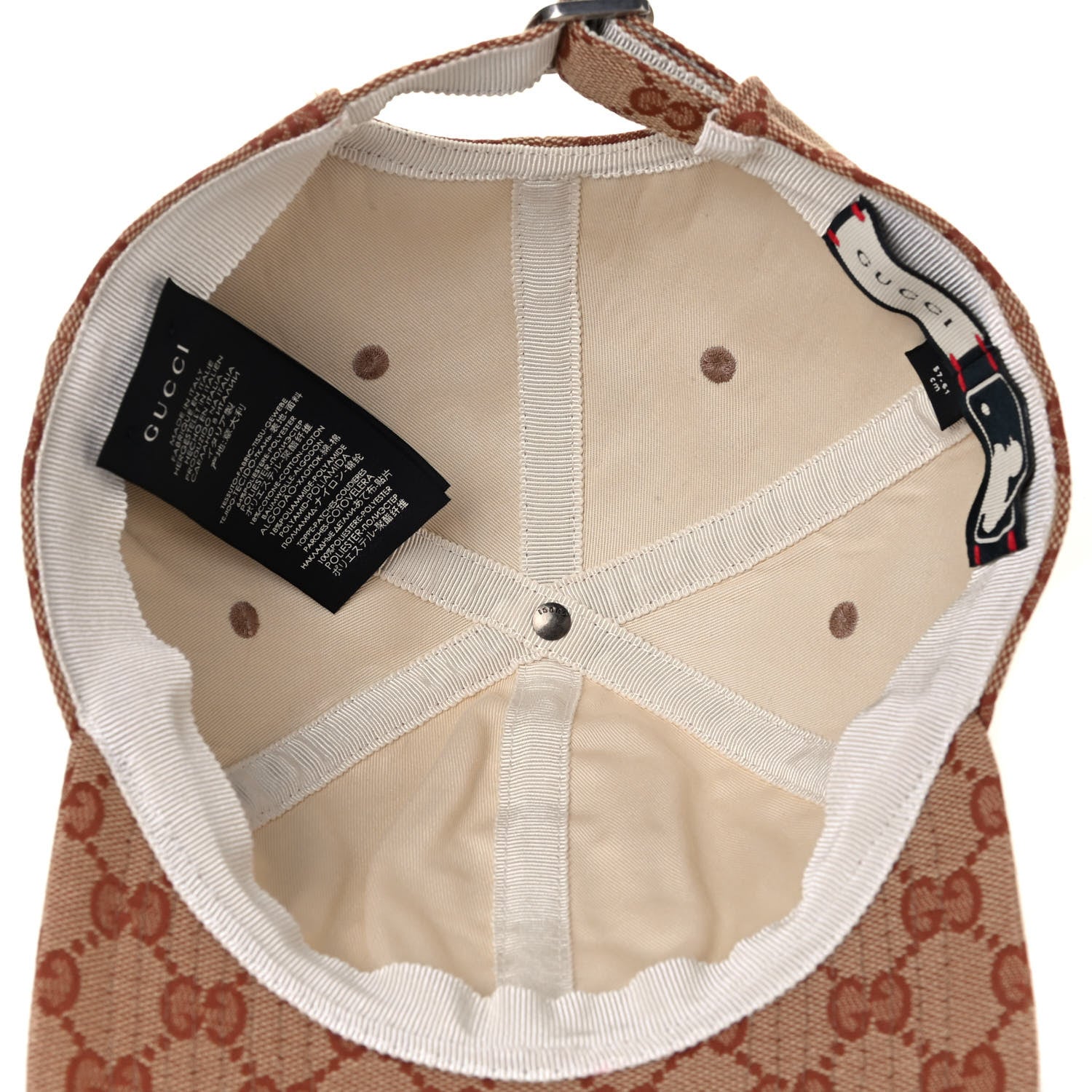 Gucci X MLB Monogram LA Dodgers Baseball Hat 57-61 Beige Ruggine 8 of 8