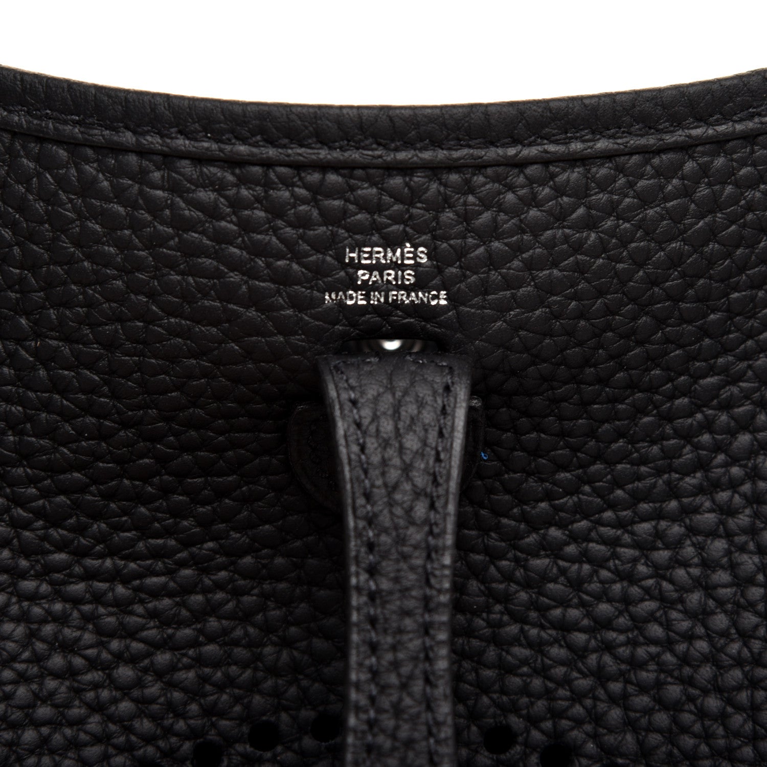 Hermes Taurillon Clemence Amazone Sangle Cavale Evelyne TPM Black Noisette 8 of 10