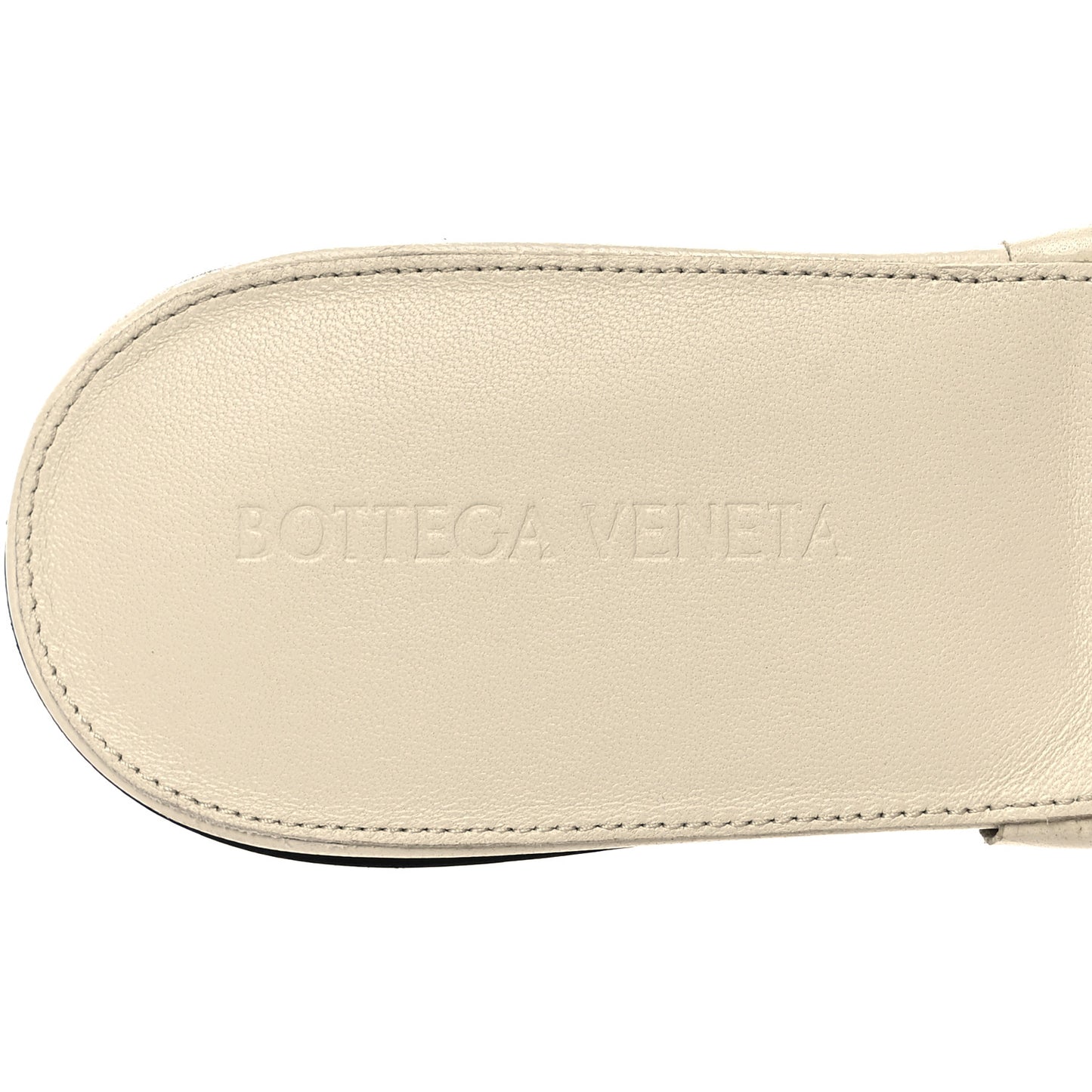 Nappa Quilted Rubber Lido Flat Sandals 39 Sea Salt