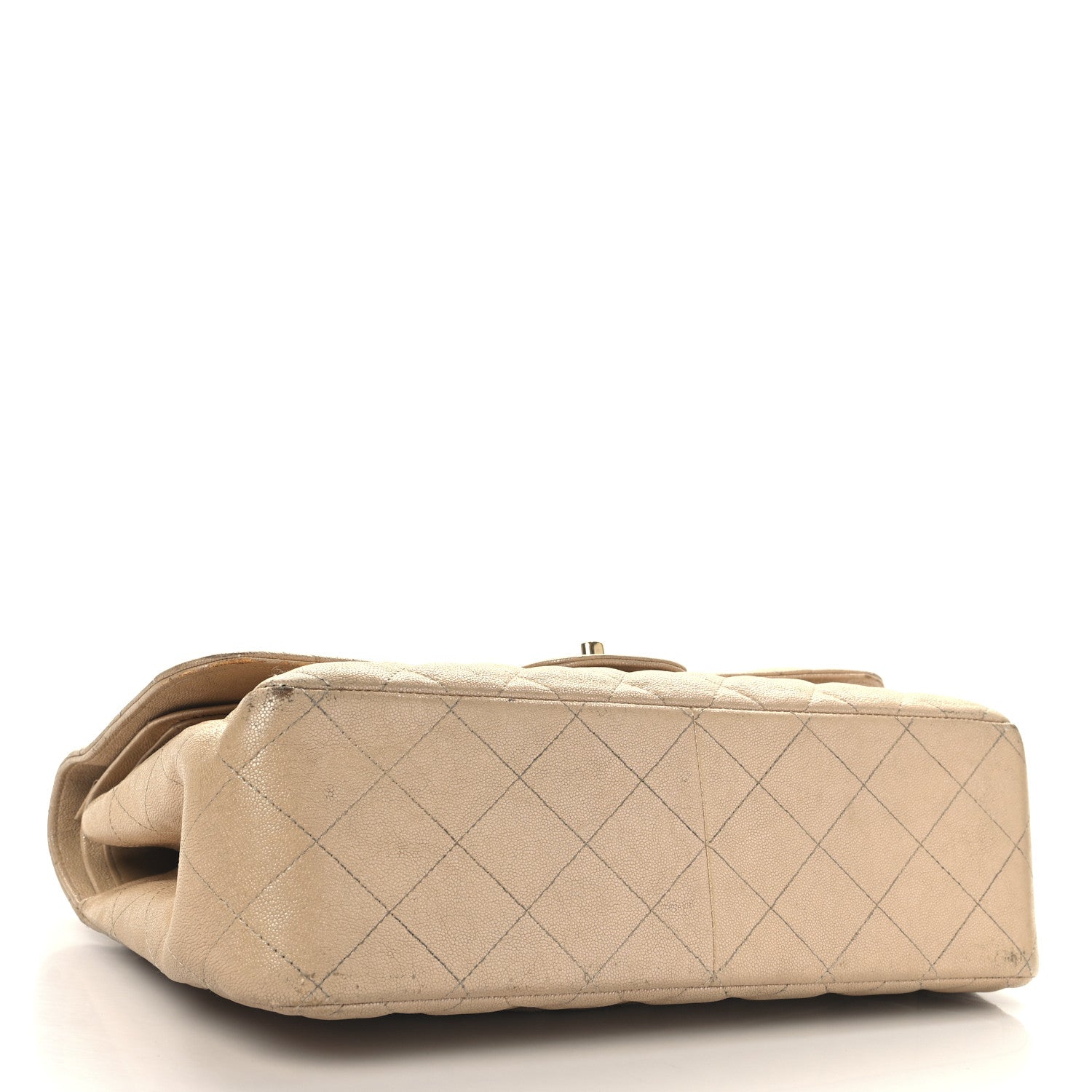 Chanel Iridescent Caviar Quilted Jumbo Double Flap Beige 4 of 16