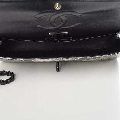 Chanel Lambskin Hand Painted Medium Double Flap Black 7 of 9