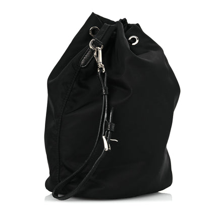 Prada Nylon Vela Drawstring Wristlet Pouch Black 3 of 11