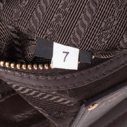 Prada Tessuto Nylon Jacquard Logo Aviator Satchel 9 of 10