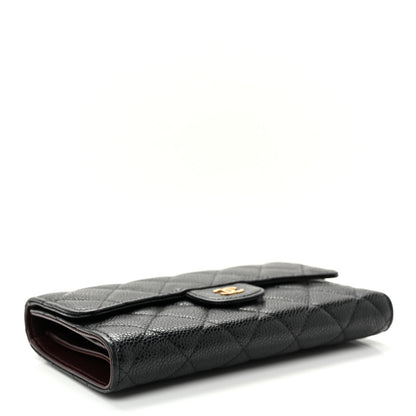 Chanel Caviar Quilted Large Flap Wallet Black 4 of 12
