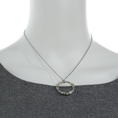 David Yurman Sterling Silver Confetti Pendant Necklace Green 2 of 5