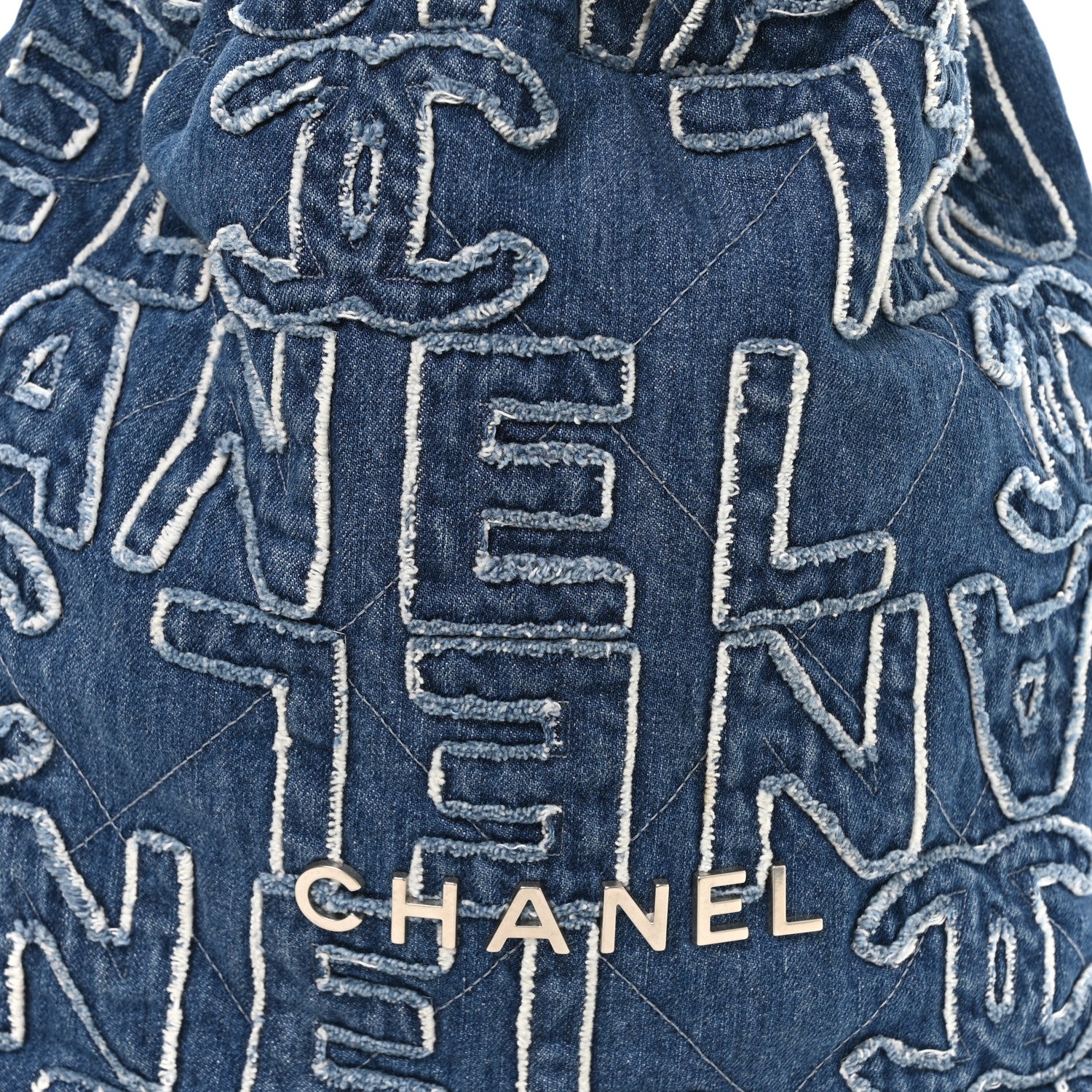 Chanel Denim Patchwork Logo Chanel 22 Blue 8 of 10