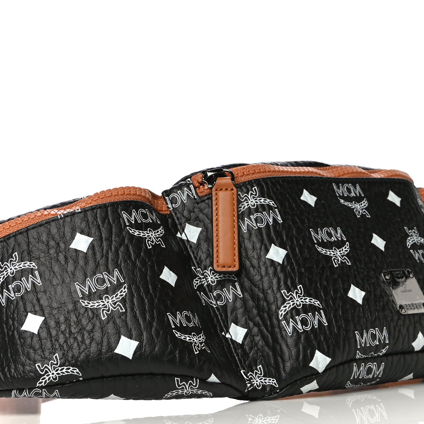 Visetos 3 Pocket Belt Bag Black Cognac