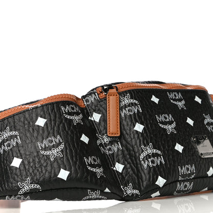 MCM Visetos 3 Pocket Belt Bag Black Cognac 5 of 9