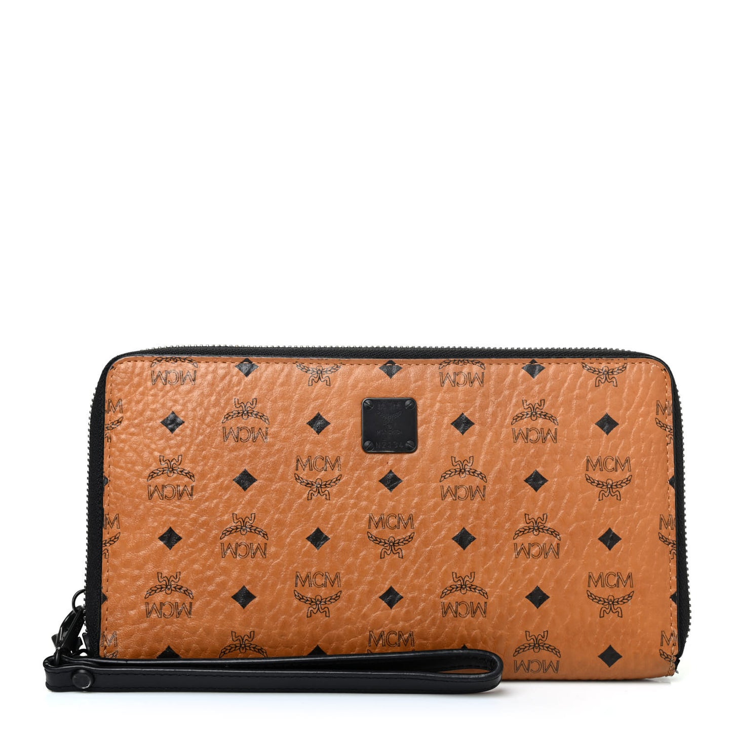 Visetos Large Zip Around Wallet Cognac