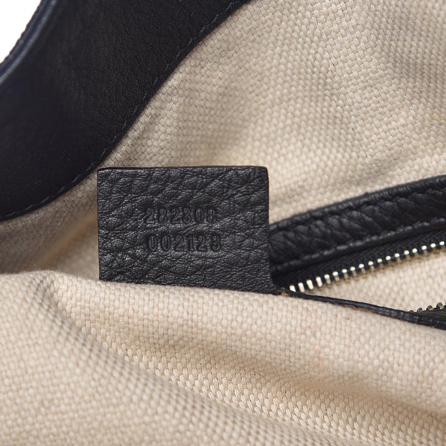 Pebbled Calfskin Large Soho Shoulder Bag Black