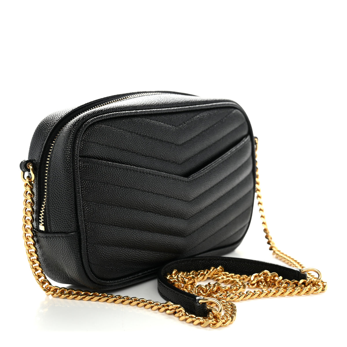 Grain De Poudre Matelasse Monogram Mini Lou Camera Bag Black