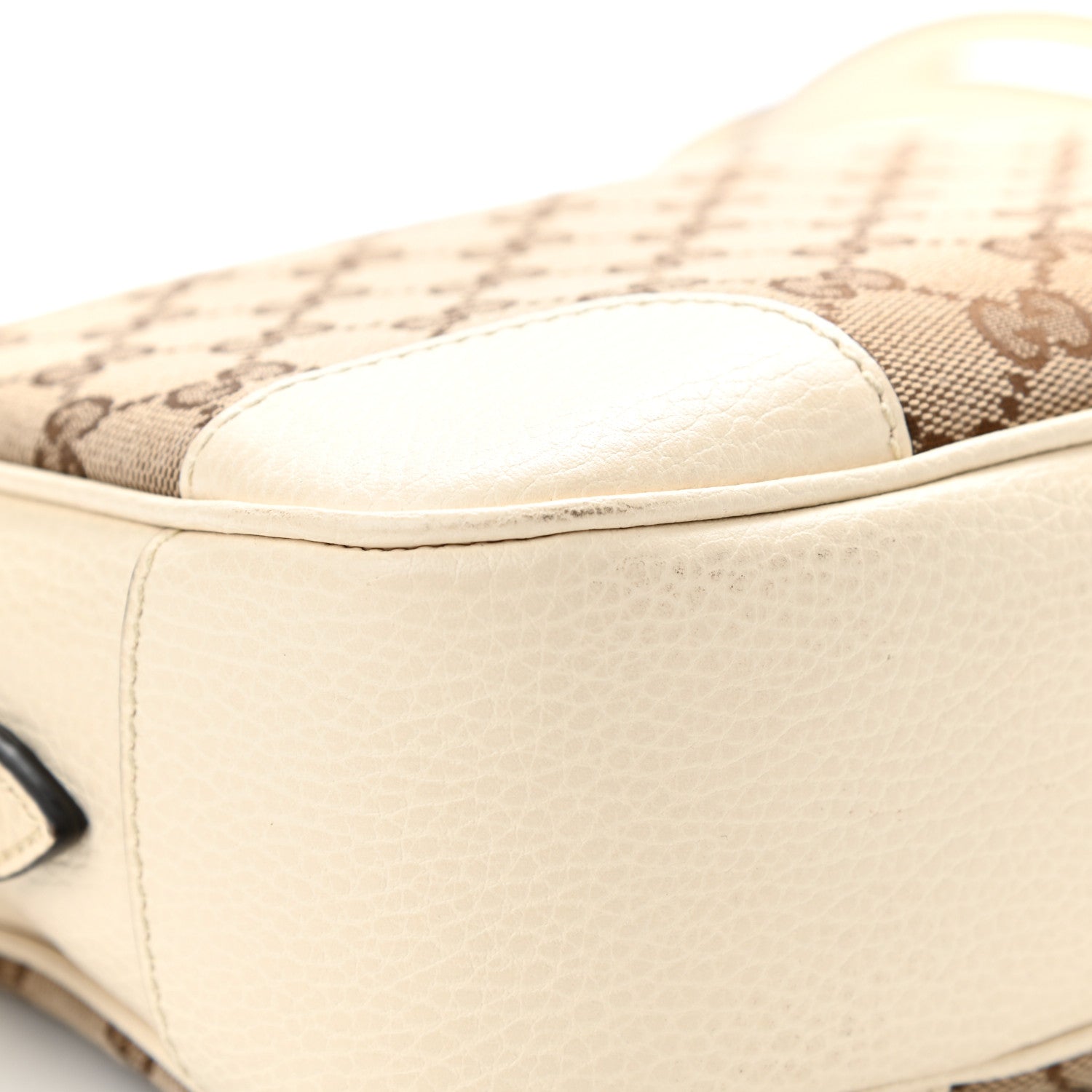 Gucci Monogram Dollar Calfskin Mini Bree Messenger Bag Beige Ebony Avoire 13 of 14