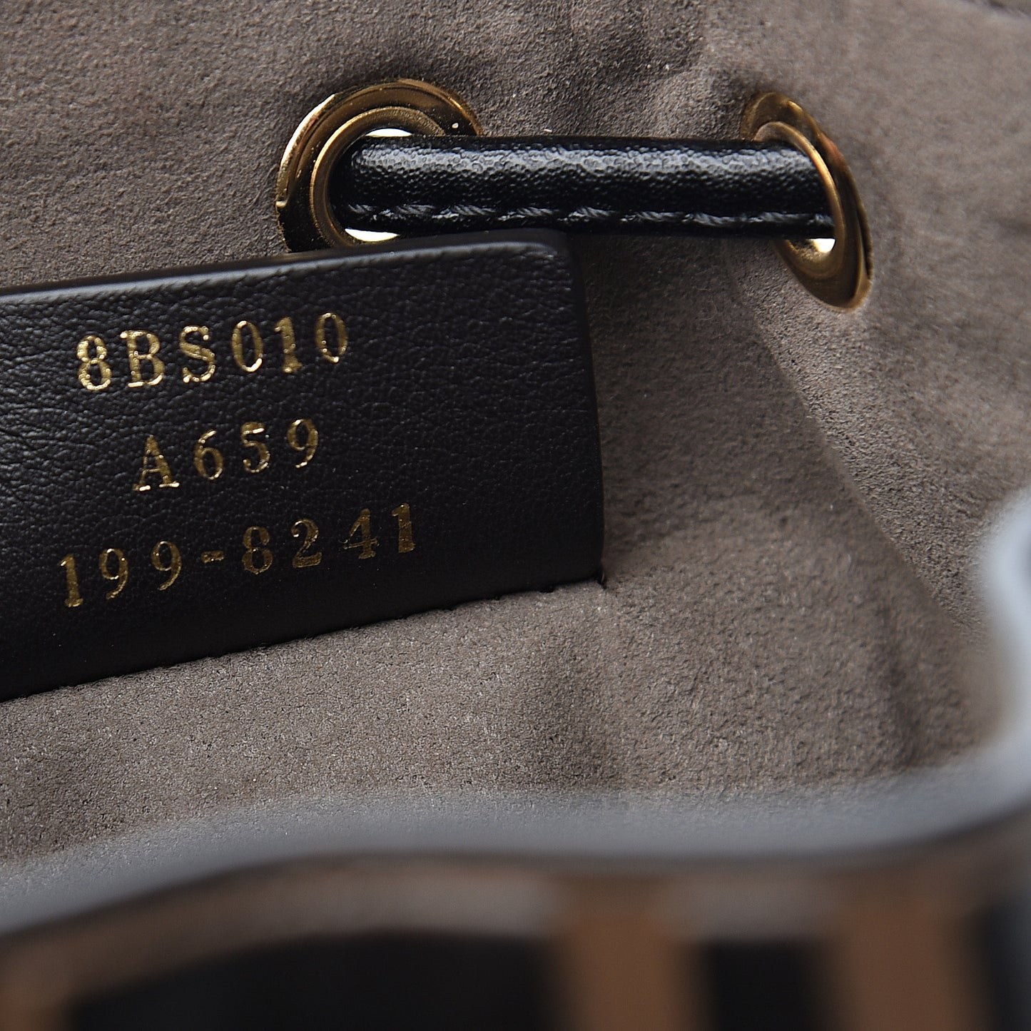 Vitello Liberty F is Fendi Bi-Color FF 1974 Embossed Mini Mon Tresor Bucket Bag Maya Black