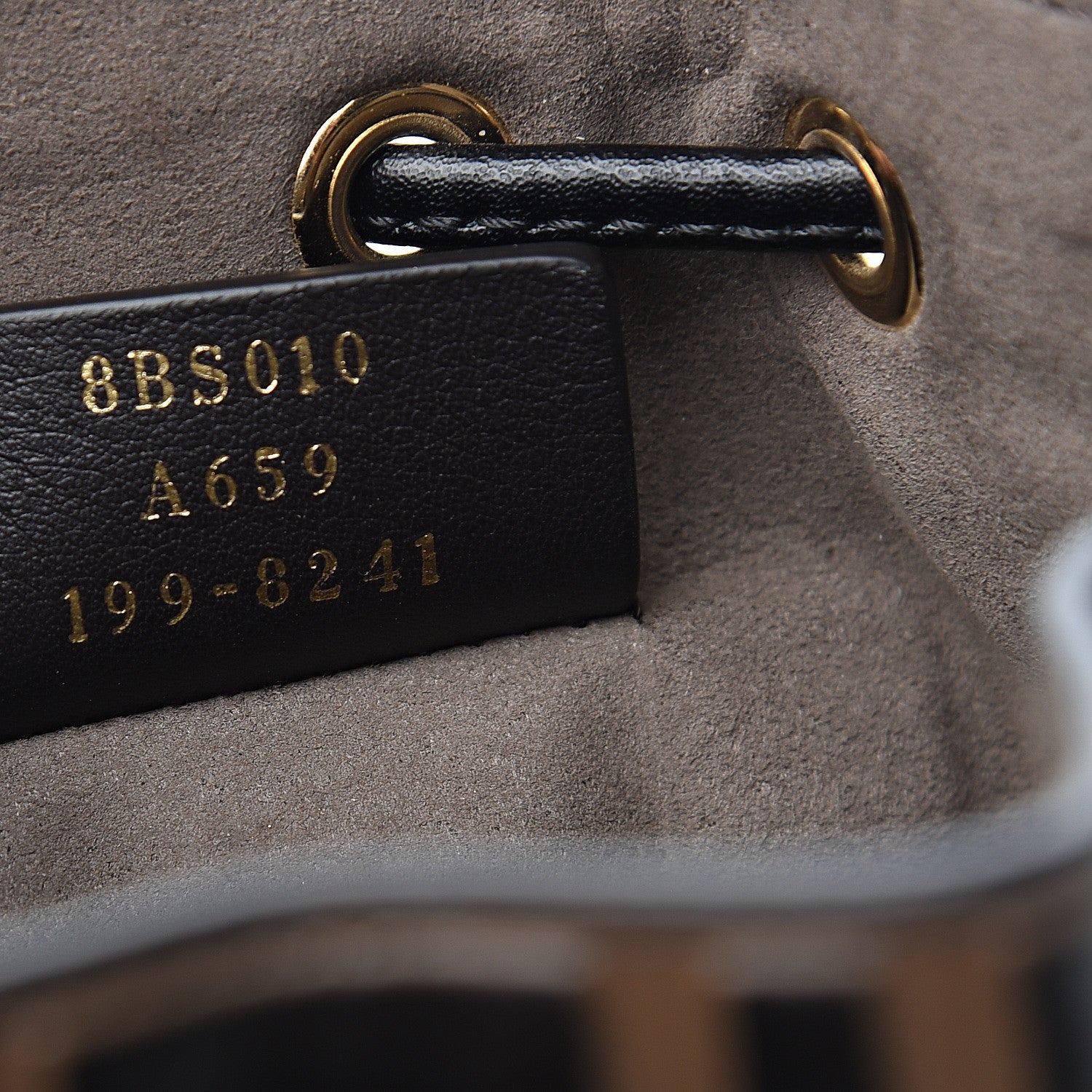 Fendi Vitello Liberty F is Fendi Bi-Color FF 1974 Embossed Mini Mon Tresor Bucket Bag Maya Black 6 of 10