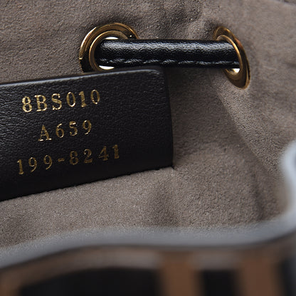 Fendi Vitello Liberty F is Fendi Bi-Color FF 1974 Embossed Mini Mon Tresor Bucket Bag Maya Black 6 of 10