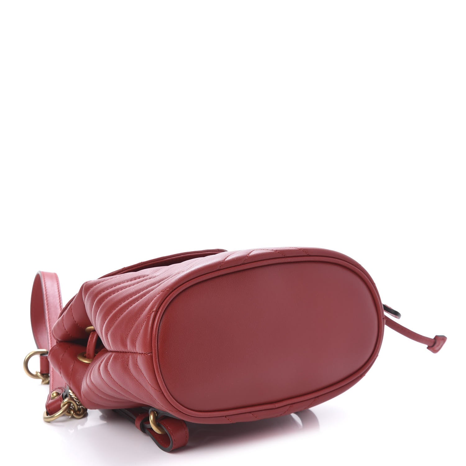 Gucci Calfskin Matelasse GG Marmont Flap Backpack Hibiscus Red 3 of 9