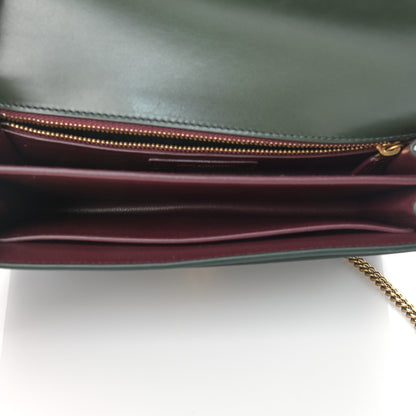 Saint Laurent Smooth Calfskin Monogram Cassandra Clasp Bag Dark Green 5 of 10