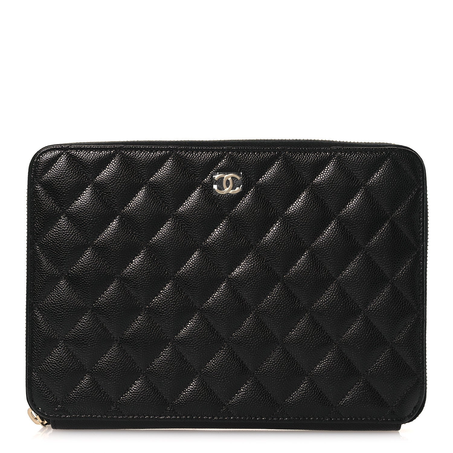 Chanel Caviar Quilted Zipped Travel Pouch Black 1 of 14