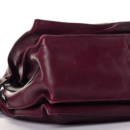 Loewe Nappa Small Flamenco Shoulder Bag Wine 7 of 9