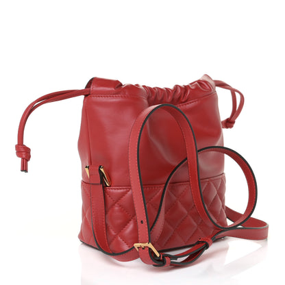 Versace Nappa Quilted Medusa Bucket Bag Red 3 of 11