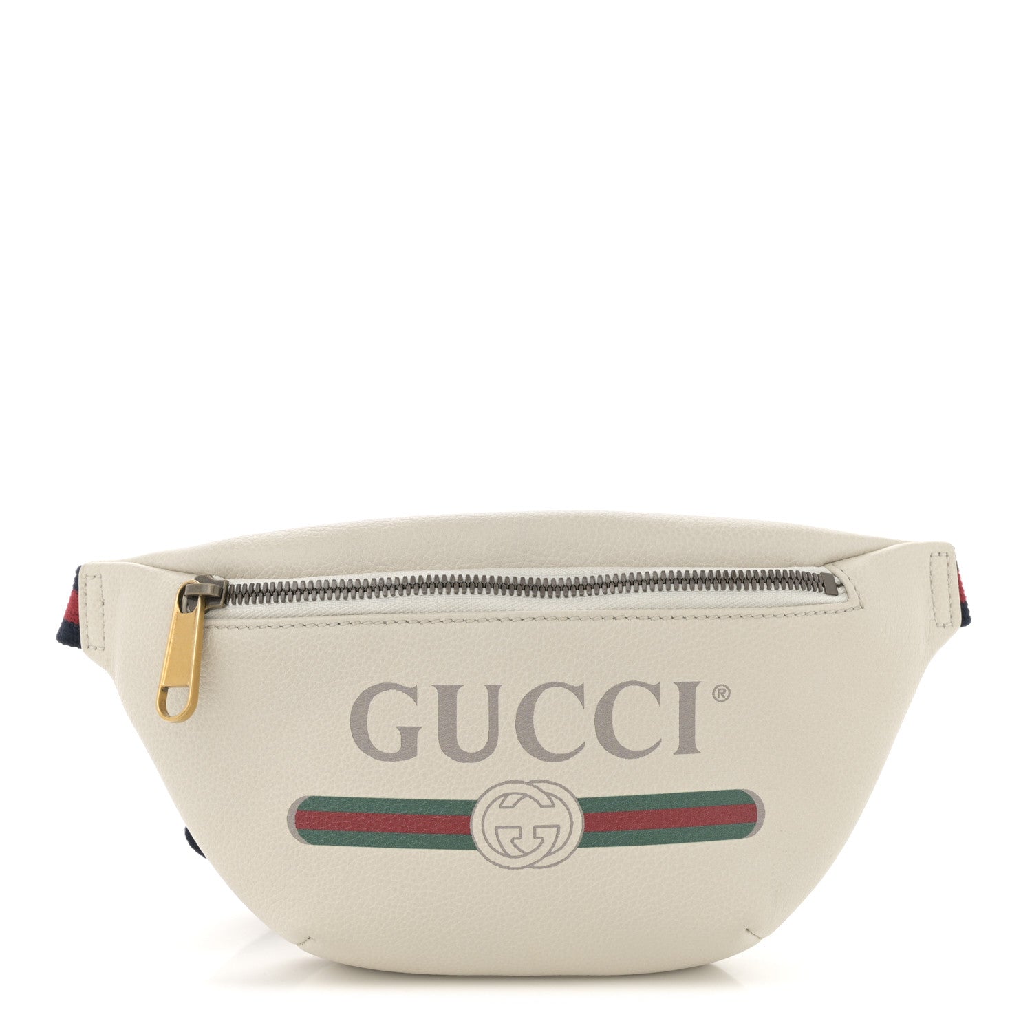 Gucci Grained Calfskin Small Logo Belt Bag White 1 of 9