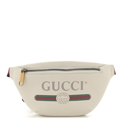 Gucci Grained Calfskin Small Logo Belt Bag White 1 of 9