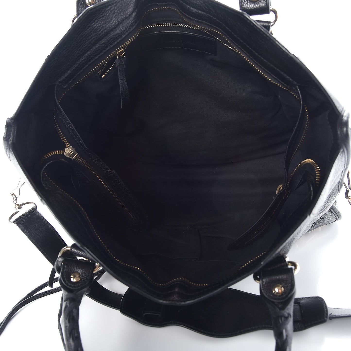 Chevre Gold Metallic Edge Hardware City Black
