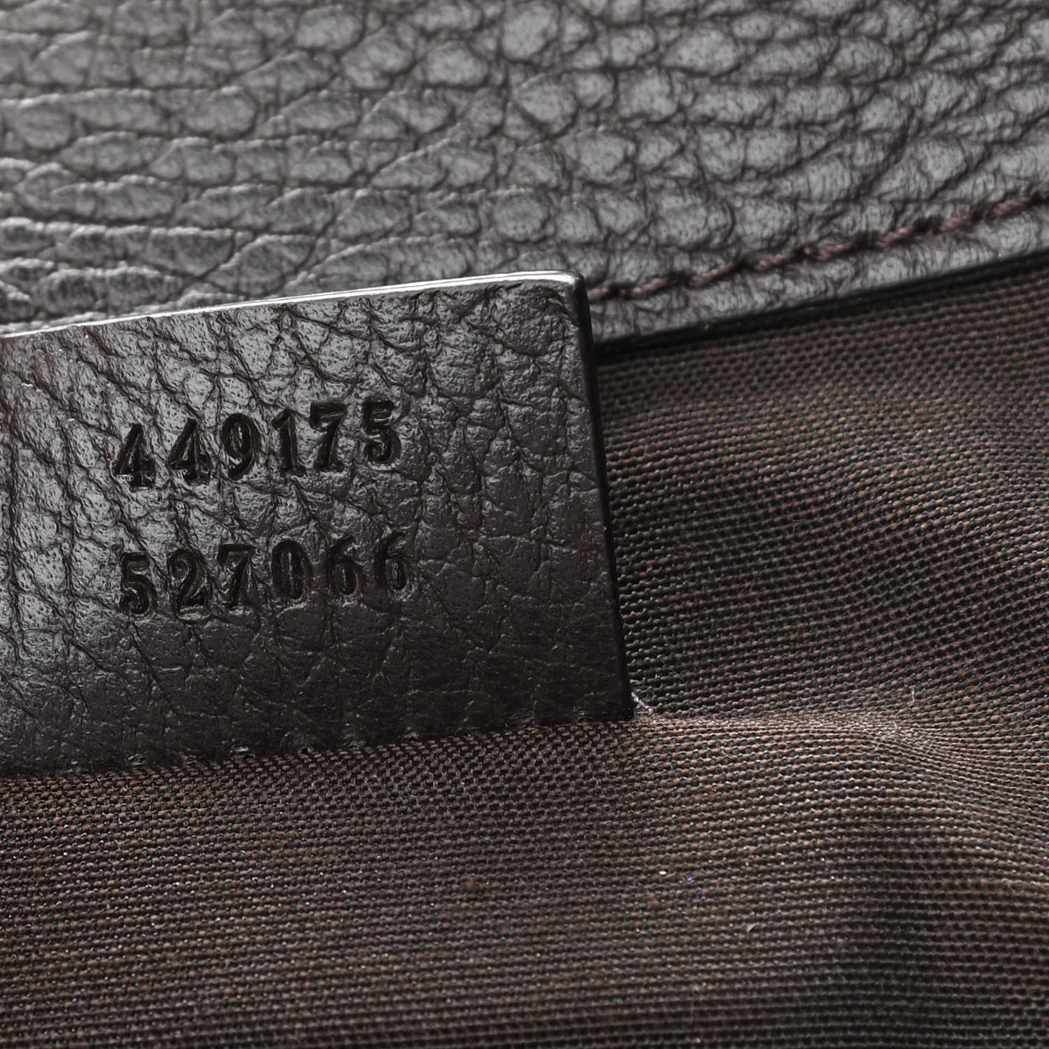 Gucci Monogram Dollar Calfskin O Drawstring Backpack Beige Ebony Testa di Moro Dark Chocolate 7 of 12