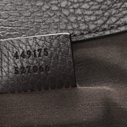 Gucci Monogram Dollar Calfskin O Drawstring Backpack Beige Ebony Testa di Moro Dark Chocolate 7 of 12