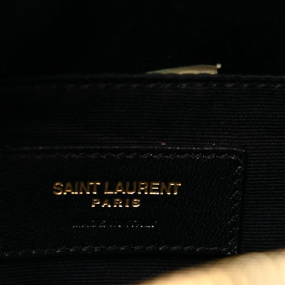 Saint Laurent Calfskin Matelasse Monogram Lou Belt Bag Black Deep Marine 6 of 11