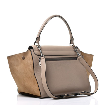 Celine Drummed Calfskin Suede Medium Trapeze Dune 4 of 9