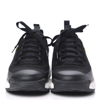 Chanel Velvet Calfskin Mixed Fibers CC Sneakers 36.5 Black 2 of 8