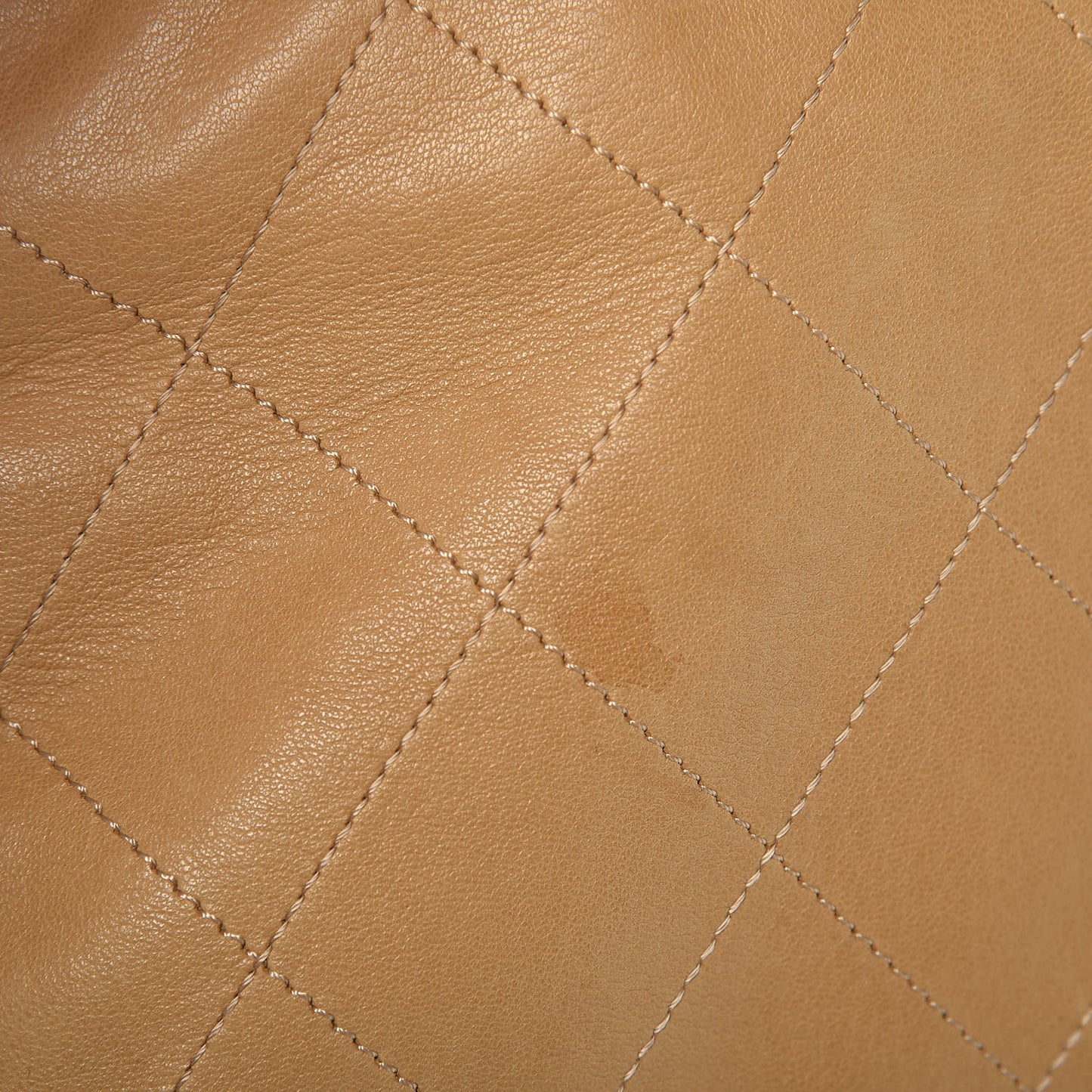 Lambskin Stitched Medium Ultimate Soft Tote Beige