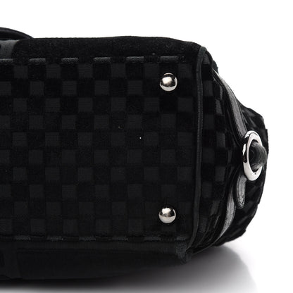 Chanel Velvet Checkered Flap Bag Black 9 of 9