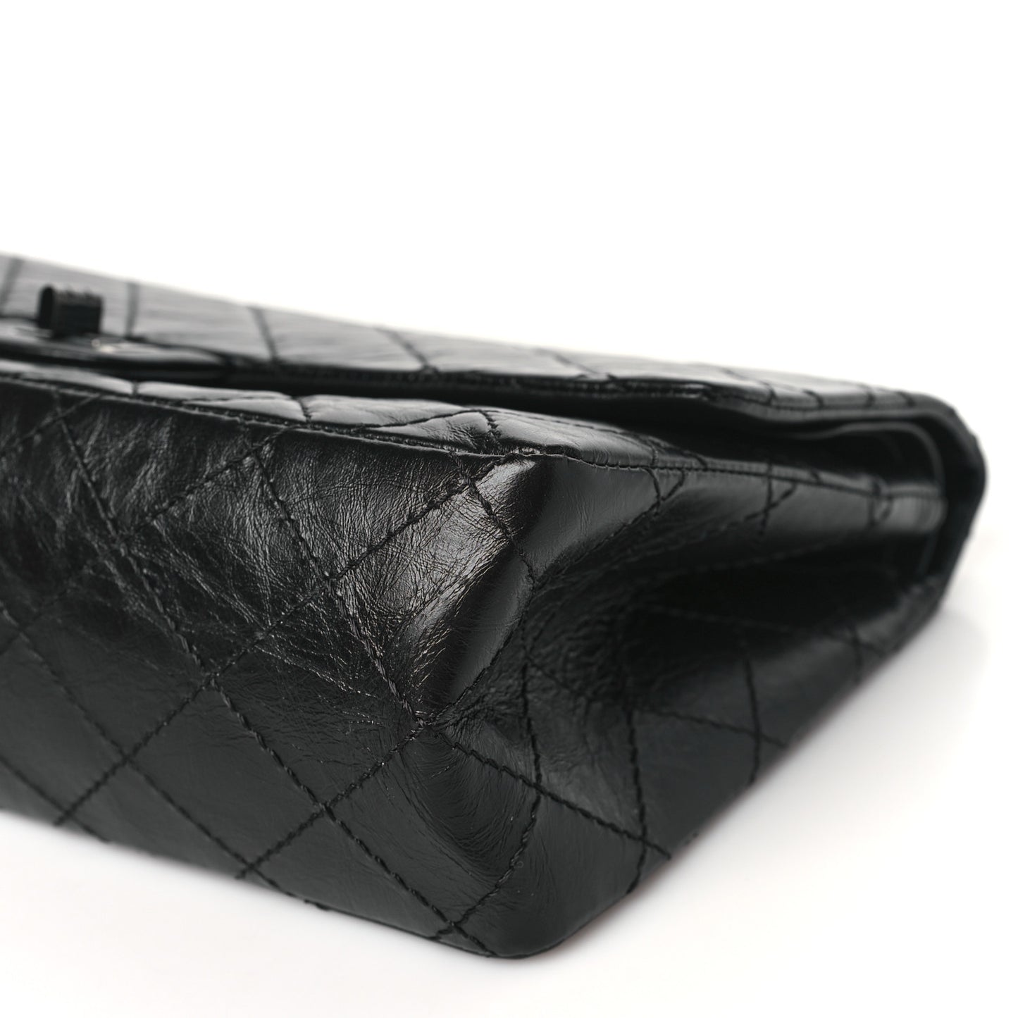 Aged Calfskin Quilted 2.55 Reissue 226 Flap So Black