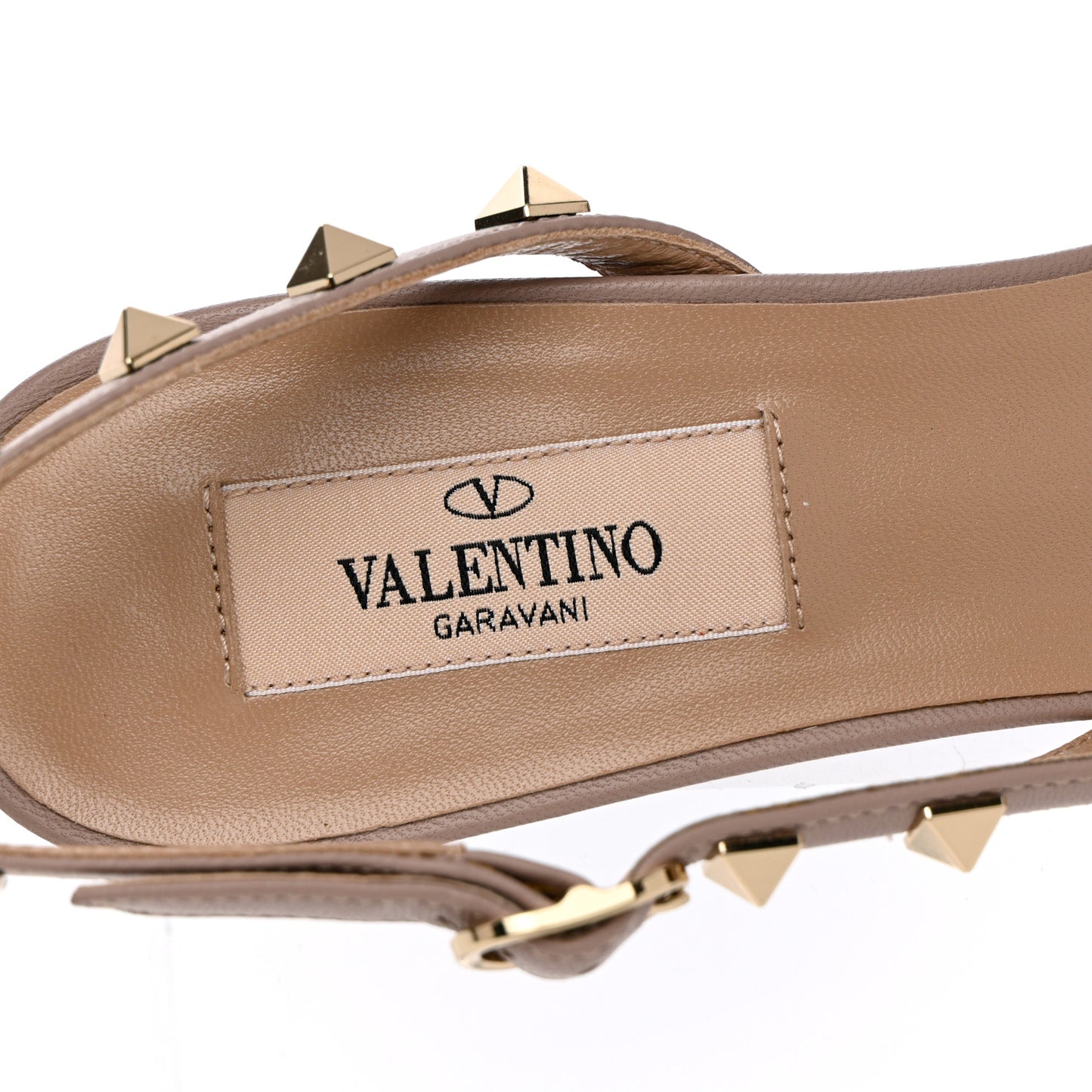 Calfskin Nappa Rockstud Half D'Orsay Slingback 50mm Pumps 37 Pastel Grey Poudre