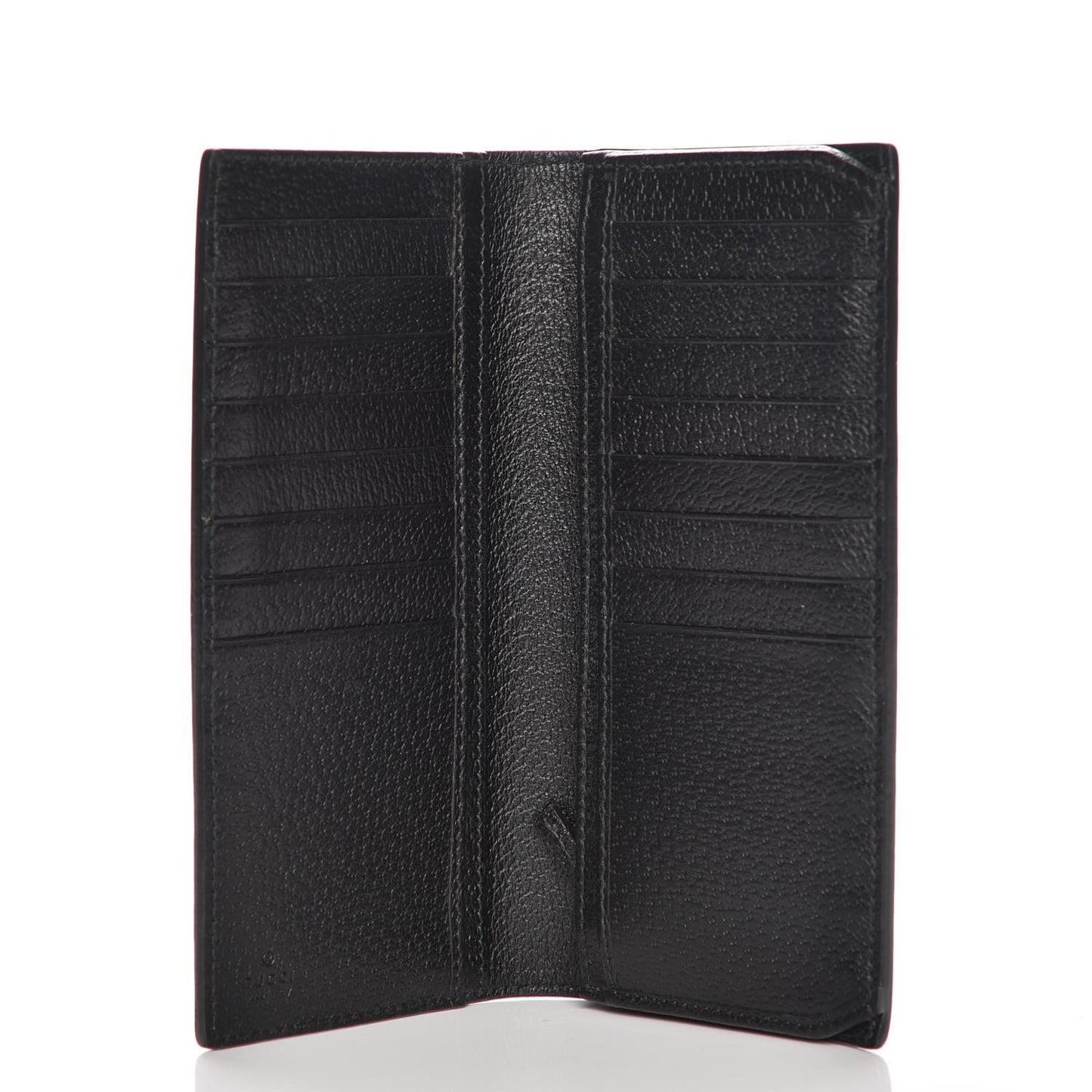 Calfskin Boar Effect GG Marmont Long Wallet Black