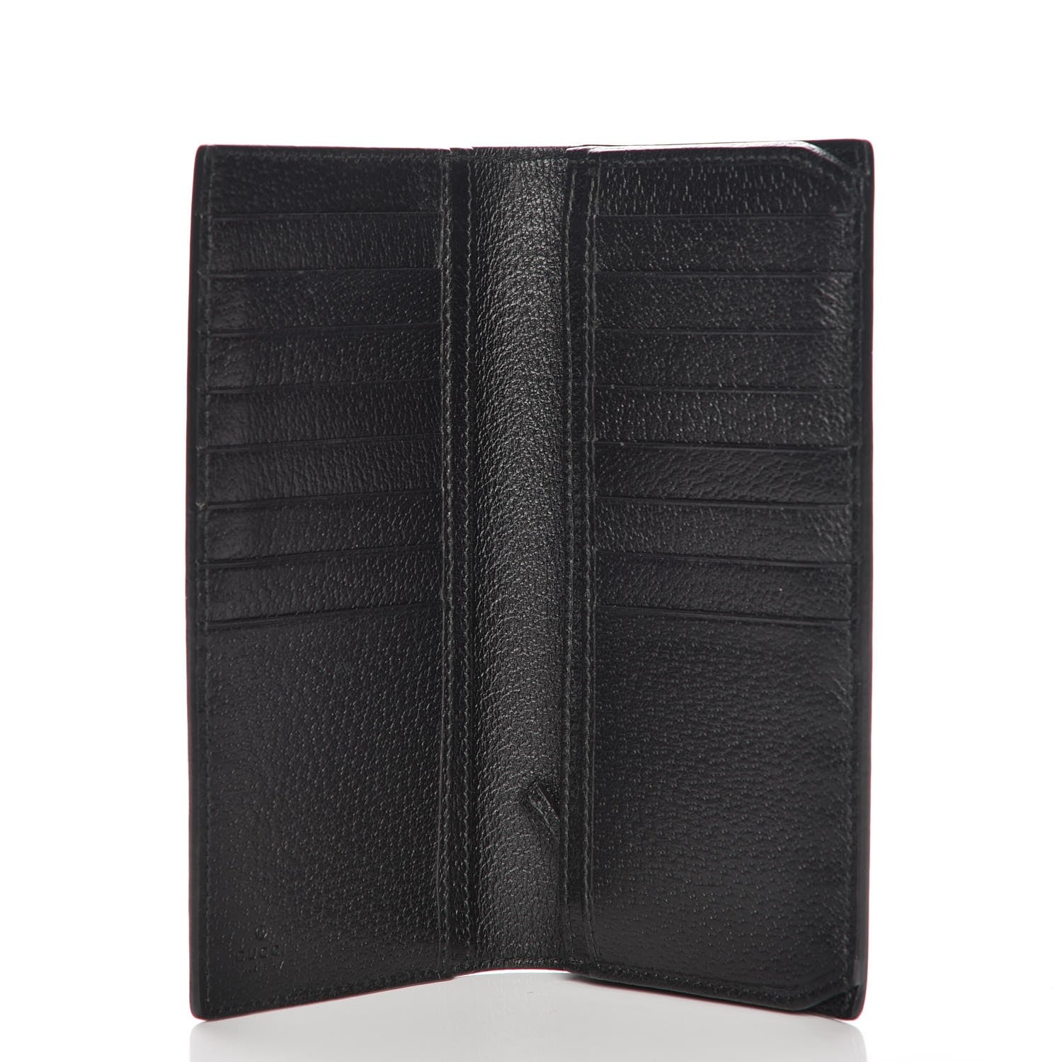 Gucci Calfskin Boar Effect GG Marmont Long Wallet Black 5 of 7