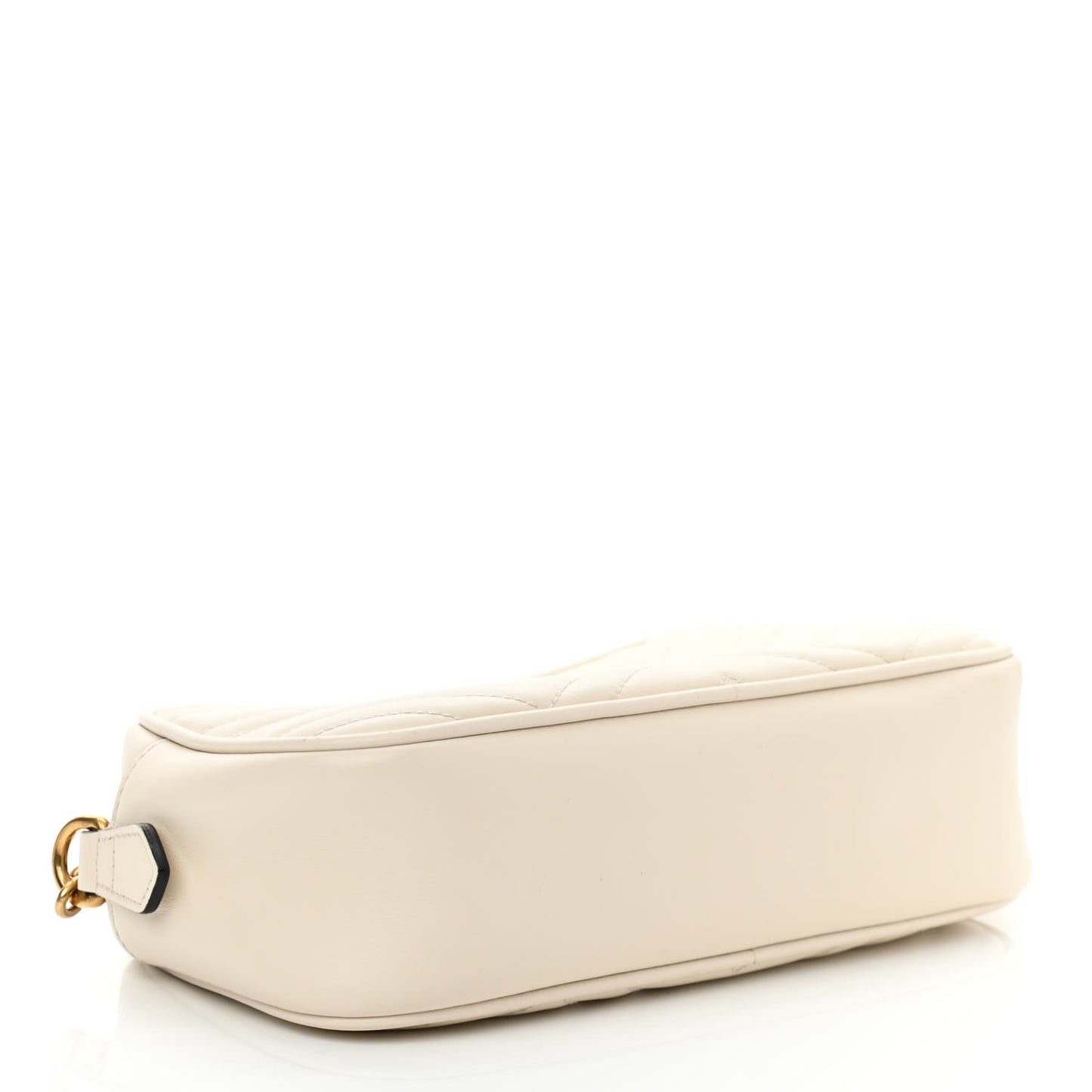 Calfskin Matelasse Small GG Marmont Chain Shoulder Bag White