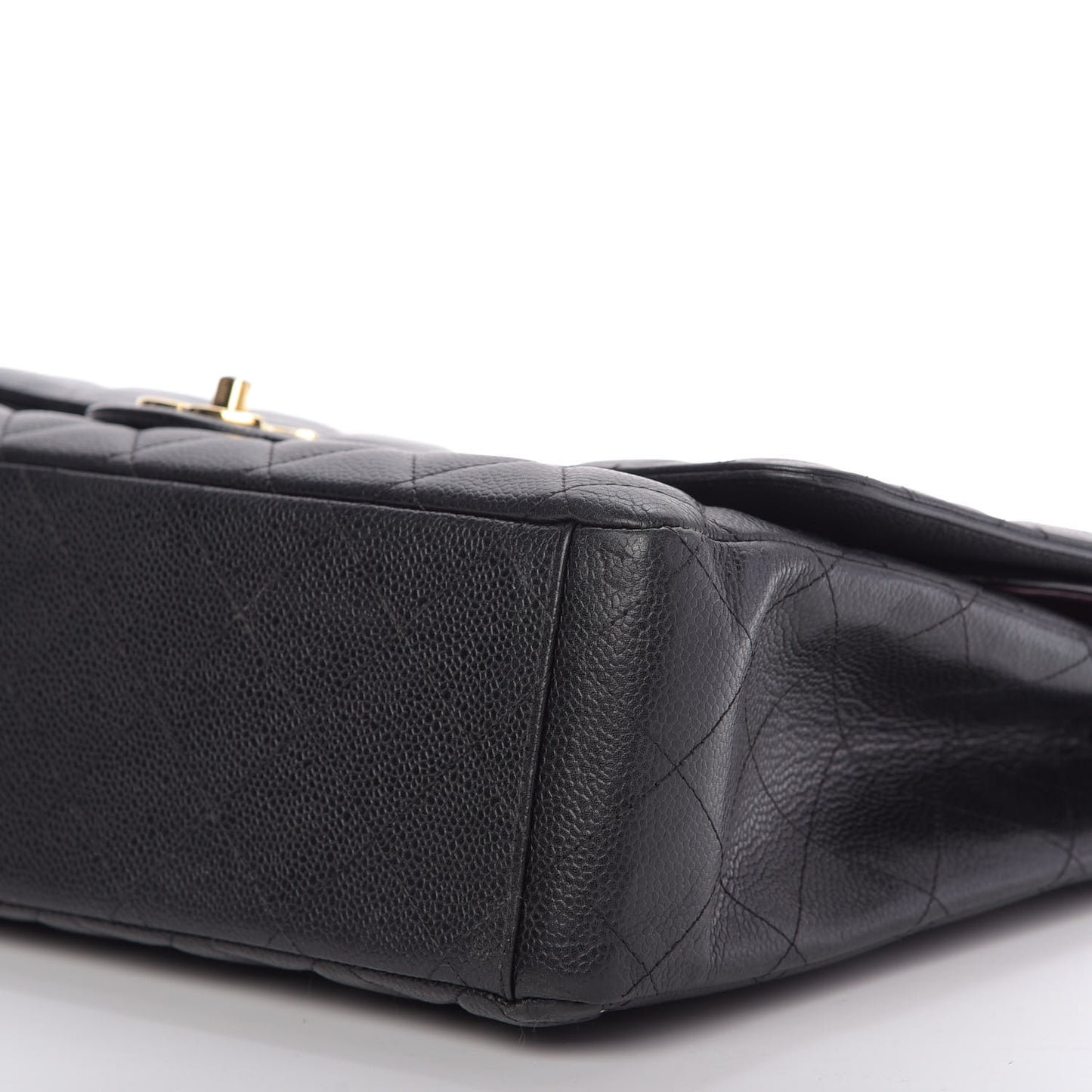 Caviar Quilted Maxi Double Flap Black