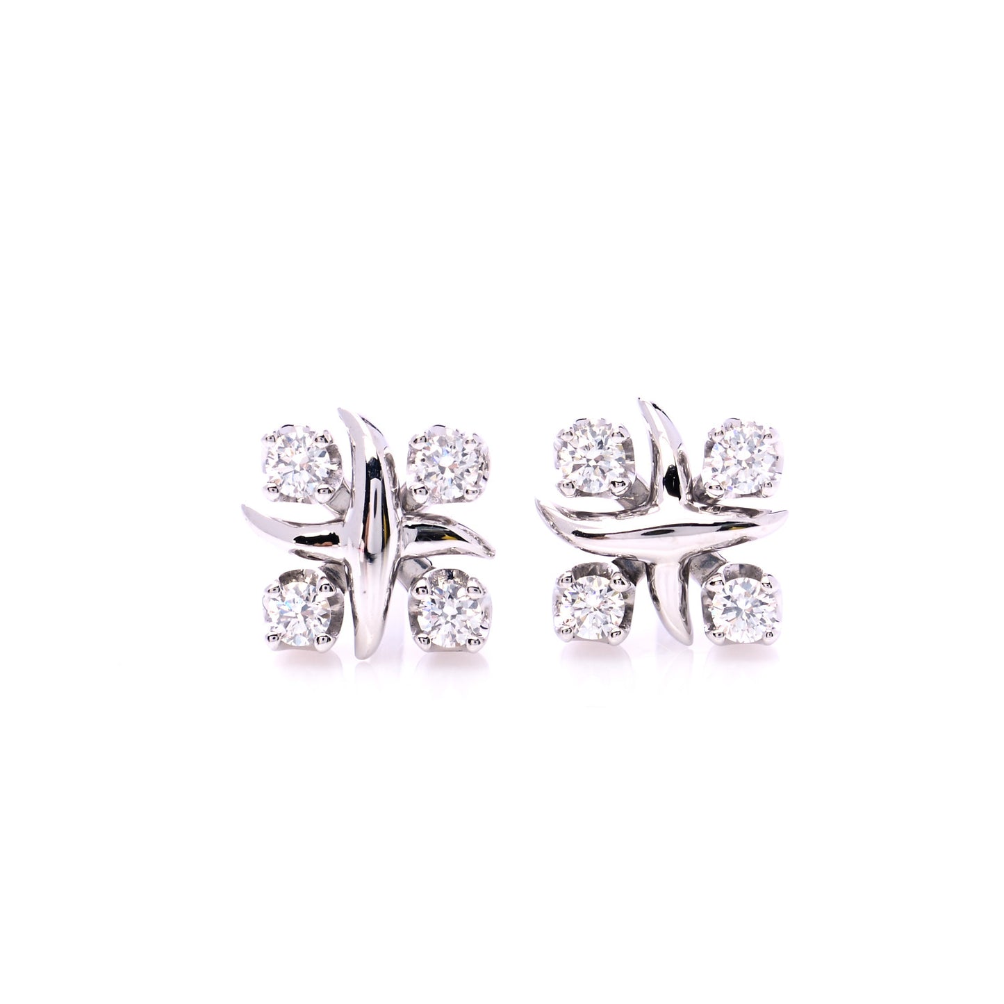 Platinum Diamond Schlumberger Lynn Earrings