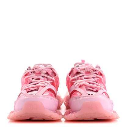 Balenciaga Rubber Mesh Fabric Clear Sole Womens Track Sneakers 39 Pink 3 of 10