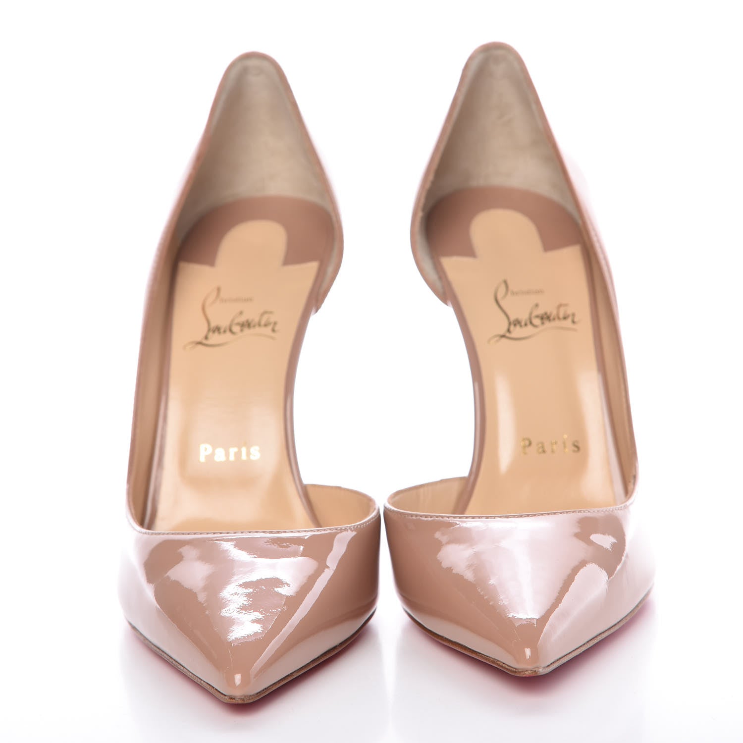 Christian Louboutin Patent Iriza 100 Pumps 40 Nude 2 of 9