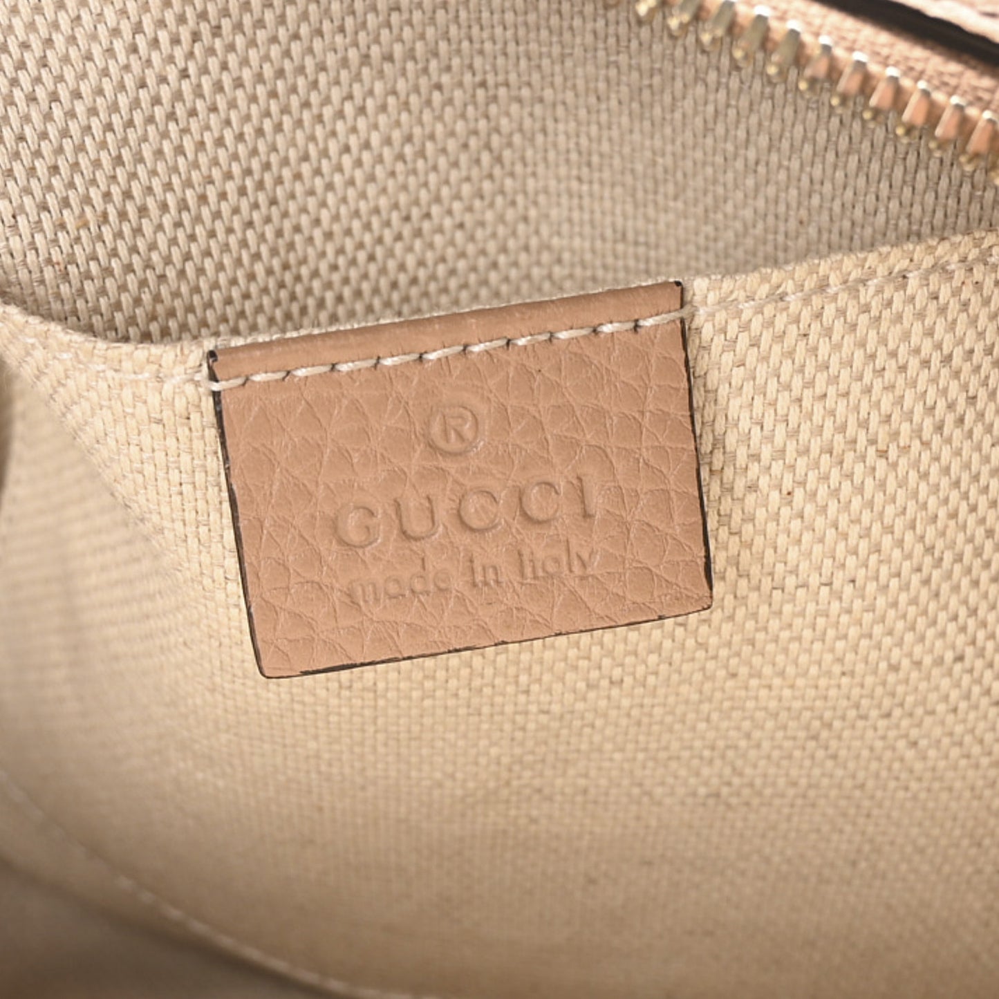 Pebbled Calfskin Small Soho Disco Bag Camelia