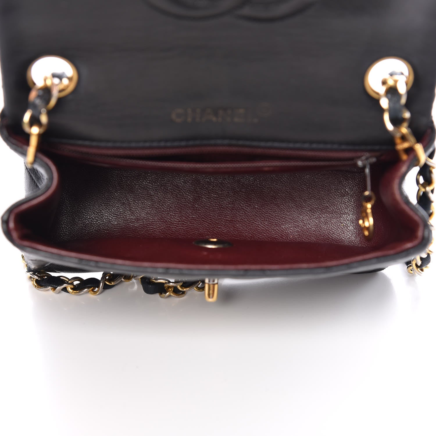 Chanel Lambskin Quilted Mini Square Flap Black 5 of 10