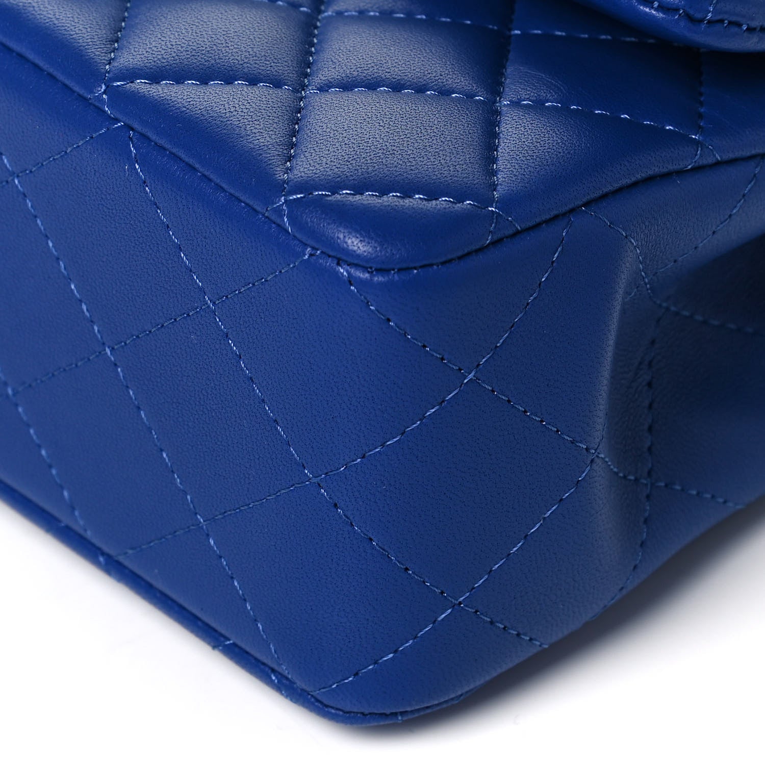 Chanel Lambskin Quilted Mini Top Handle Rectangular Flap Dark Blue 8 of 8