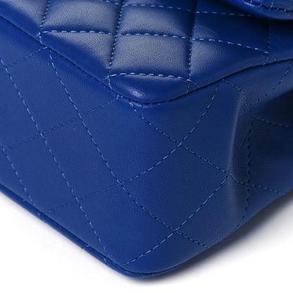 Chanel Lambskin Quilted Mini Top Handle Rectangular Flap Dark Blue 8 of 8