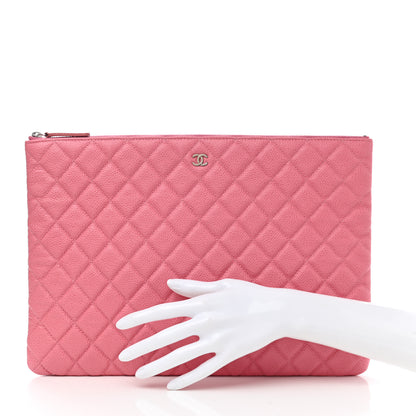 Chanel Caviar Quilted Large Cosmetic Case Rose Pink 2 of 7