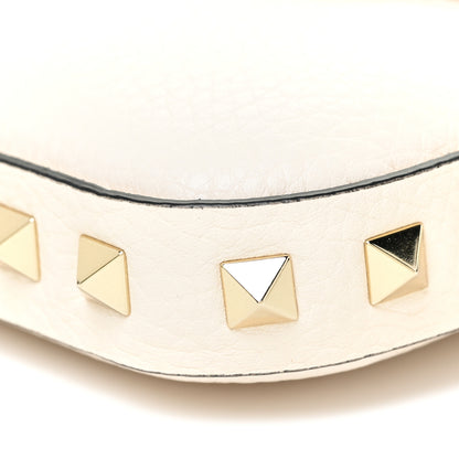 Valentino Garavani Grainy Calfskin Rockstud Crossbody Pouch Light Ivory 8 of 10